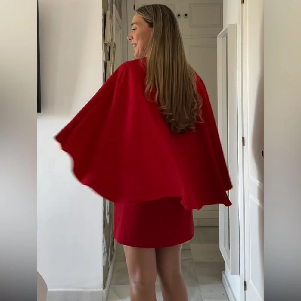 Zara Red Mini Dress - Picture 10 of 16